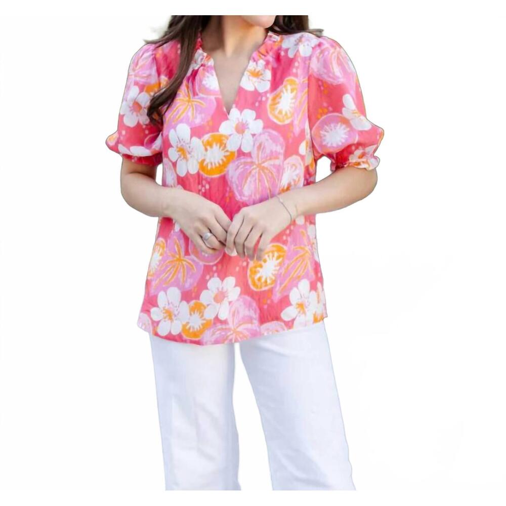 NEW MICHELLE MCDOWELL malia top in kiwi bloom